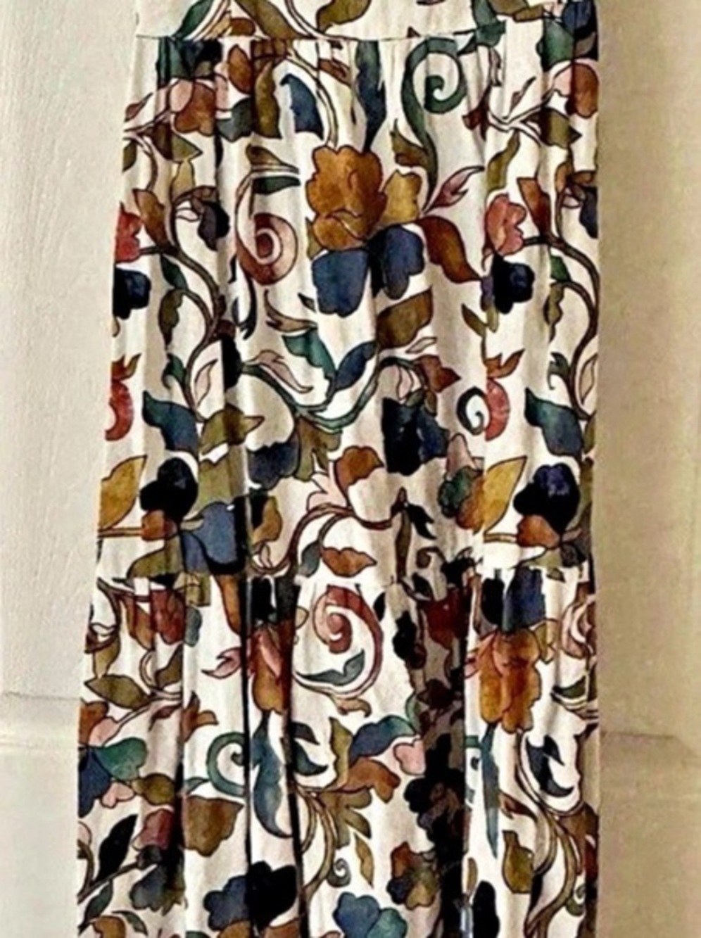 1.STATE Floral Maxi Dress in White & Blue Size Medium Like New